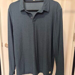 Vuori Long Sleeve Polo - blue